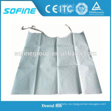 China Fabricación de 3 pliegues toalla dental desechable impermeable con película de PE